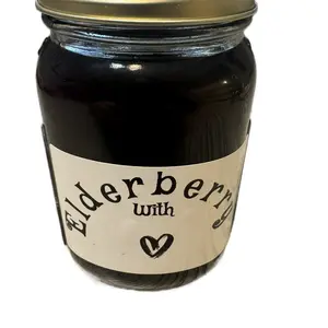 Homemade Elderberry Syrup Beverage Lemon Honey Sweet