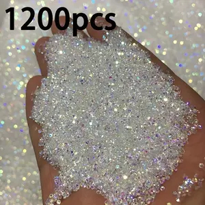 1200 Mini Rhinestones, Odorless Shiny Synthetic Gems, Ideal for Nail Art, Clothing, DIY Crafts, Micro Glitter Stones for Fashion Design