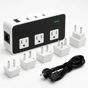 230W Step Down Voltage Converter 220V to 110V with USB-C & 3 USB Ports | International Travel Adapter for USA Appliances in Europe, UK, AU, Asia