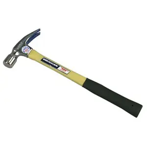 212 MAIN Vaughan 770-FS505M 123-38 24Oz Milled Face Framing Hammer, Shock Absorb Handle, Slip Grip, Hardware Hand Tool