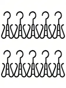 10Pcs Black Wig Hanger Hanging Accessory Wig Storage Hook Wig Stand Holder Wig Organizer For Wigs Hair Extensions Wig Display Storage Hanger
