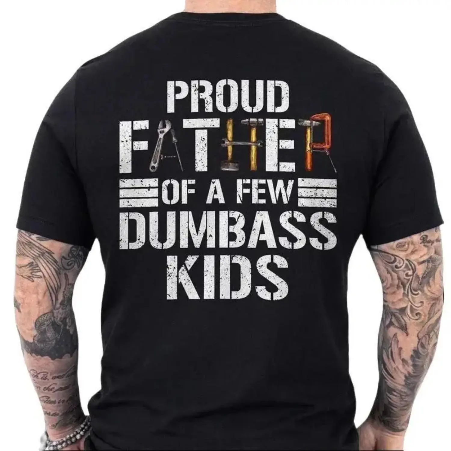 Proud Father Of A Few Kids T shirt Humorous Graphic Tee For Dad Fathers Day Gift Idea