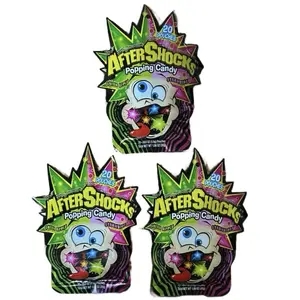 Aftershocks Popping Candy Green Apple & Strawberry Flavor (20 Pouches) 30g - 3 Packs Fruity Snacks mix candy