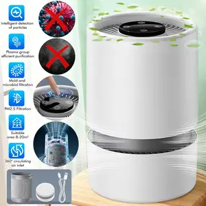 Desktop Mini Air Purifier, HEPA Filter Air Cleaner with Activated Carbon, USB Powered Odor Remover for Office Bedroom