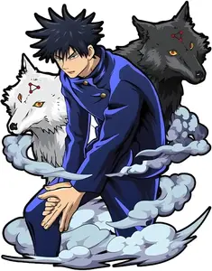 Jujutsu Kaisen Characters Peeker Decal Stickers for Cars Laptop Skateboard Wall Decor UV Resistant (Megumi)