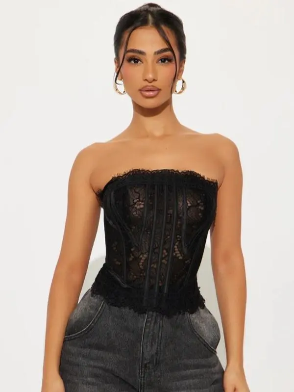 Pure Connection Lace Corset Top