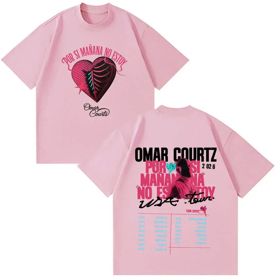 Por Si Mañana No Estoy 2026 Tour Graphic T Shirt Men's Clothing Women Hip Hop Casual Cotton Summer T-Shirts