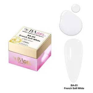 BA.GEL Paris French Collection BA-03 French Soft White Lightweight Builder Gel for Manicure & Nail Art 50ml