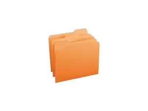 Smead 12543 File Folders, 1/3 Cut Top Tab, Letter, Orange, 100/Box