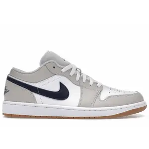 Jordan Men's 1 Low Midnight Navy Neutral Grey Basketball Shoes, from StockX