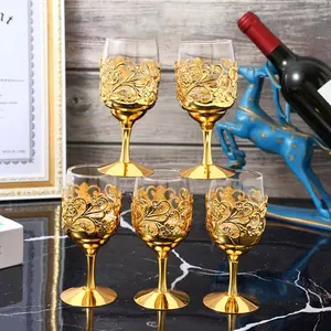 European Palace Style High Footed Glass Wine Cup, Creative Wedding Party Decoration, Home Decor Gift Cup, Premium Drinking Glasses