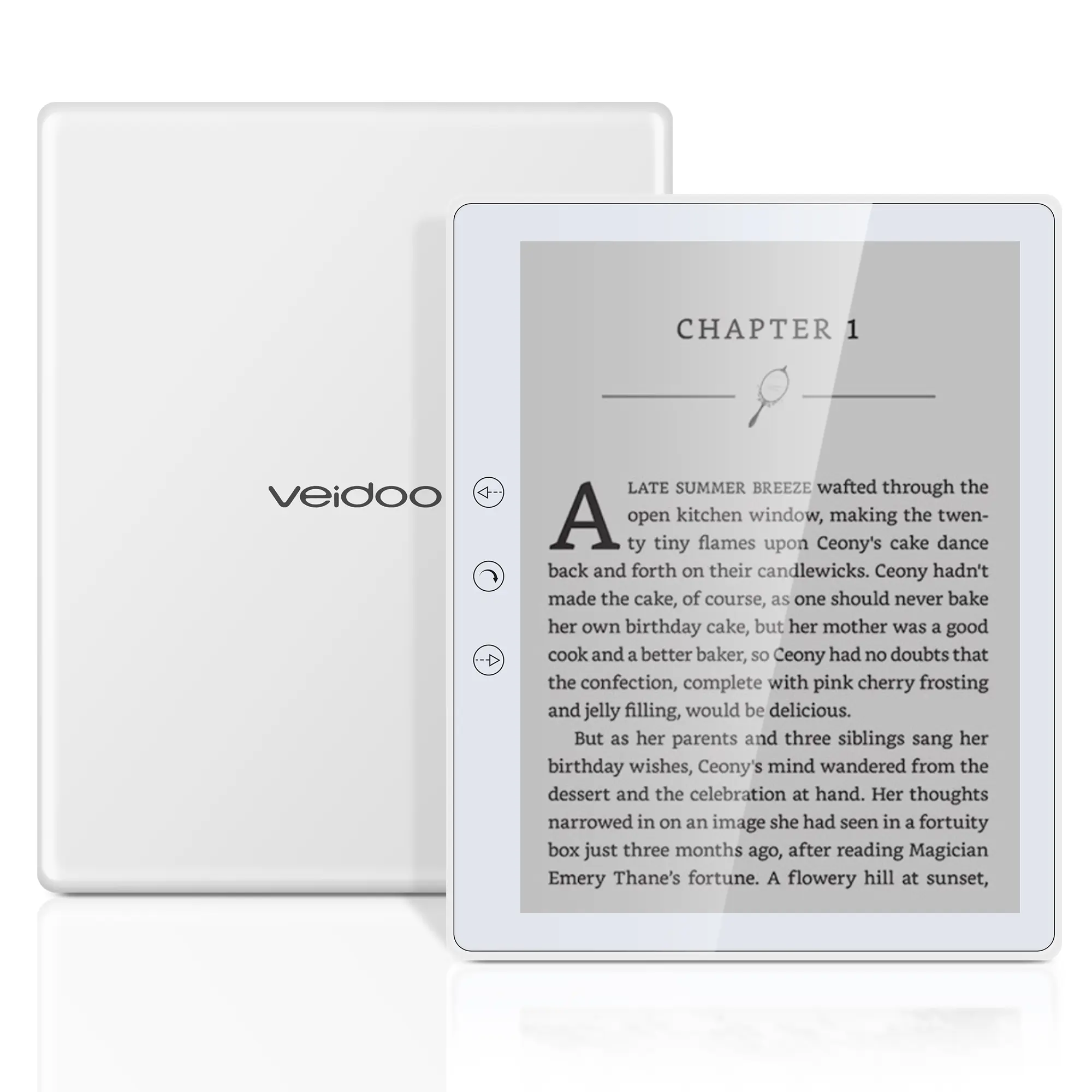 Veidoo Portable 5.8in E-Ink Carta Ebook Reader, HD Touch Screen, 32GB Memory (TF Card Expandable to 64GB), WiFi, Long Battery Life, Android E-Reader with Manufacturer Warranty, Manufacturer Warrenty Device