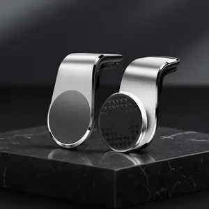 Magnetic Car Air Vent Phone Holder, L-Shaped Anti-Slip Phone Holder for Car Air Vent, Universal Car Interior Accessories for Most Smartphones, Cell Phone Holder, Cell Phone Mount