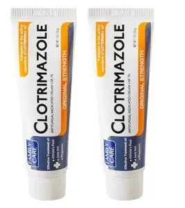 2 Pk. Family Care Clotrimazole Anti-Fungal Cream, 1% USP