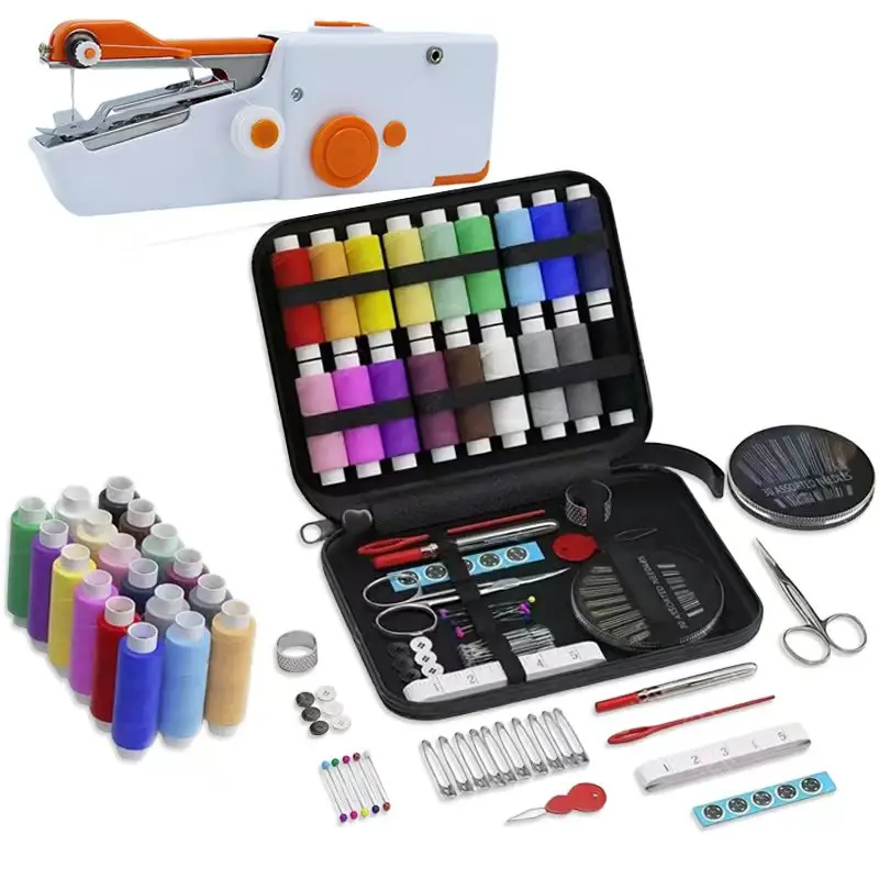 Handheld Mini Portable Cordless Multifunctional Home Sewing Machine with Accessory Kit - Easy Operation, Quick Stitching for Beginners - Home & Travel Sewing Supplies Crafts