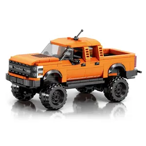 423PCS pick-up truck building blocks, city truck model assembly toys, puzzle toys, holiday gifts, creative building blocks, decorative ornaments, the preferred gift for friends and lovers, Building Block Sets