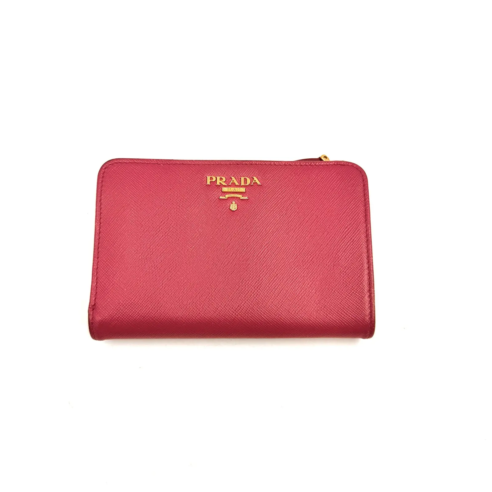 Pre-owned PRADA AS SHOWN Clutches & Wristlets HZ 0394 Saffiano Red in Leather Wallet 12.23