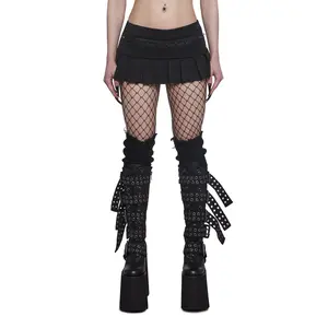 Shadow Studded Pleated Skirt