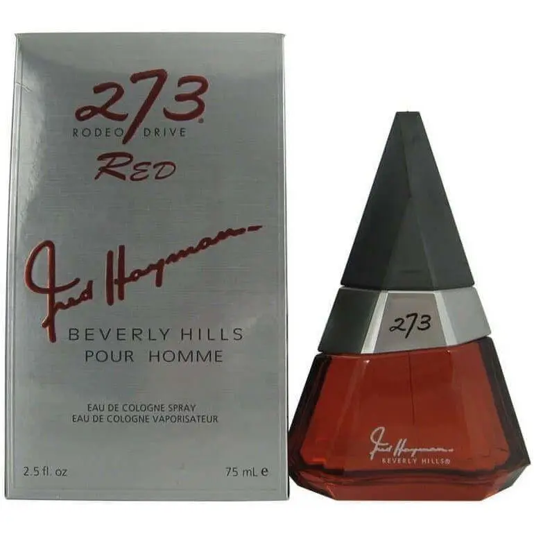 Fred Hayman 273 Red Cologne for Men, Citrus Woody Spicy Signature Scent with Lemon Berry & Vetiver, an Aesthetic Men's Fragrance, Eau de Cologne (Edc) Spray, 2.5 fl oz, Amber-Vetiver, Amber Warm Spicy
