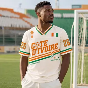 Cote D'Ivoire Retro Soccer Jersey, Custom Name Retro Football Shirt, Personalized Fan Tee, Custom Number Soccer Gift