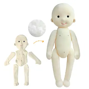 DIY Stuffed Doll Making Kit - 50g Filling Included | Mix or Match Clothes & Hair to Create One-of-a-Kind Plush Doll | Handcraft Lovers’ Must
