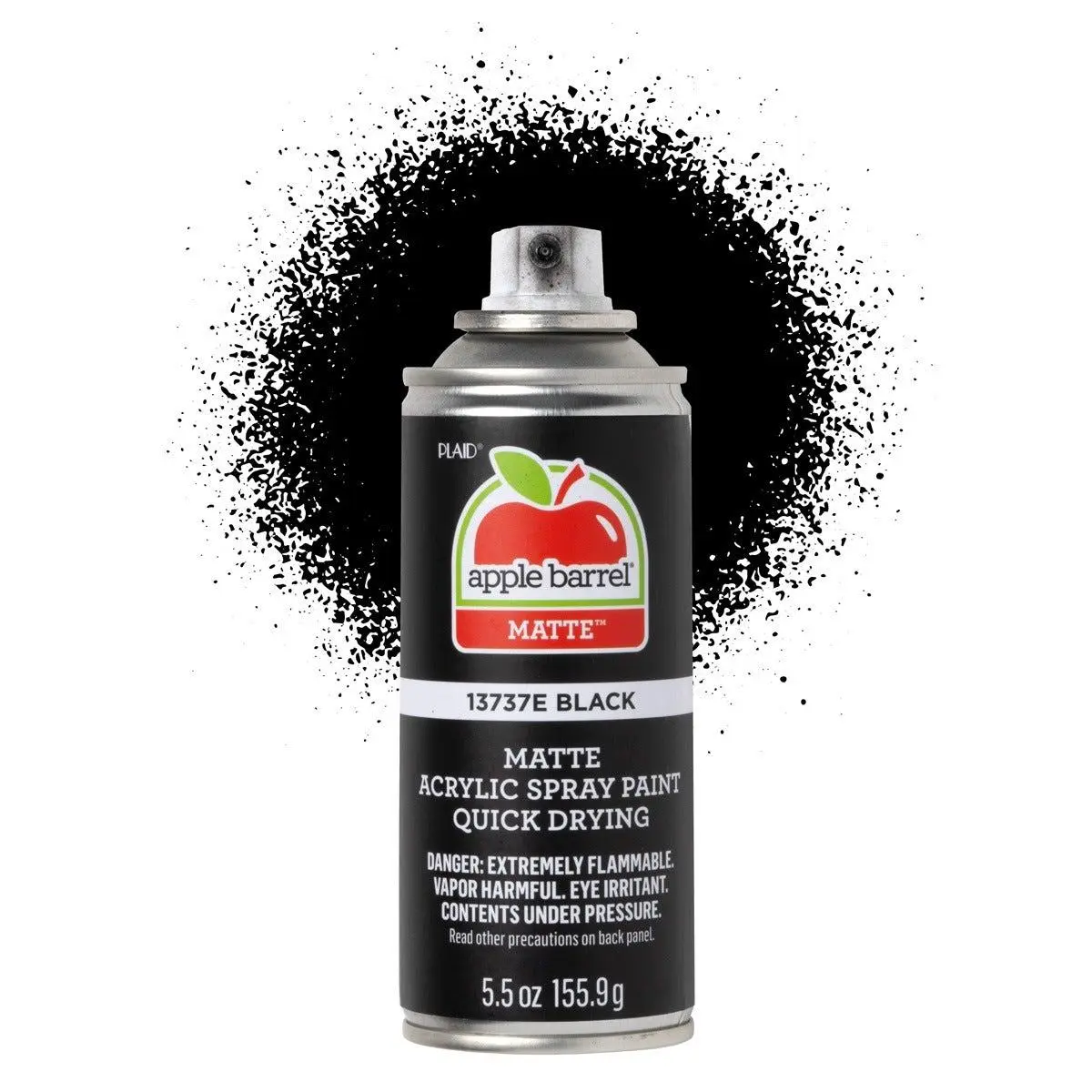 Apple Barrel Matte Acrylic Spray Paint - Black - 13737E Apple Barrel Matte Acrylic Spray Paint - Black - 13737E