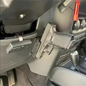 Hidden Magnetic Gun Mount for Vehicles – Quick-Draw Pistol Holster Under Seat or Console, Heavy-Duty Neodymium Magnet & Anti-Rattle Design, Versatile for Multiple Scenarios