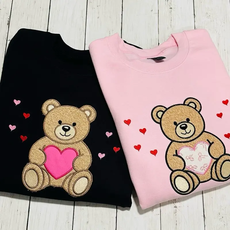 Valentines Bear Embroidered sweatshirt