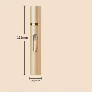 10ml Refillable Perfume Atomizer Bottle Glass Inner with Aluminum Alloy Case Nano Fine Mist Spray Nozzle Bottom Fill Design Portable Travel Spray Bottle for Perfume Cologne, Cosmetic Liquids and Makeup, Cosmetic Makeup Tool