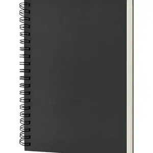 Blank Spiral Notebook, 1-Pack, Soft Cover, Sketch book, 100 Pages / 50 Sheets, 7.5 inch x 5.1 inch (Black)