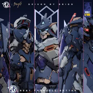 1/100 Scale Sci-Fi Mecha Model Kit With Super Movable Inner Frame And High-Speed Propulsion System, 25.8cm/10.16in Tall Highly Articulated Robot Figure For Hobbyists, Multi-Layer Armor Design