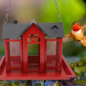 Portable Durable Bird Feeder House, Perfect for Attracting Wild Birds Such as Cardinals, Sparrows, and Sparrows, Decorative Outdoor Bird Feeder with Habitat, Suitable for Garden or Courtyard Bird Feeders, Outdoor Bird Feeders