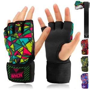 WYOX Gel Premium Hand Wraps for Boxing Gloves, 80cm Wrist Wraps, Padded Knuckle Boxing Wraps for Men, Women,  MMA Kickboxing Martial Arts Muay Thai Punching bag Glove (Provocative Picasso)