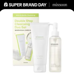 [mixsoon] Deep Pore Cleansing Duo | Double Cleanse for Blackheads & Sebum ControlㅣBean Cleansing Oil 6.59 fl.oz / 195ml + Centella Cleansing Foam 5.07 fl.oz / 150ml