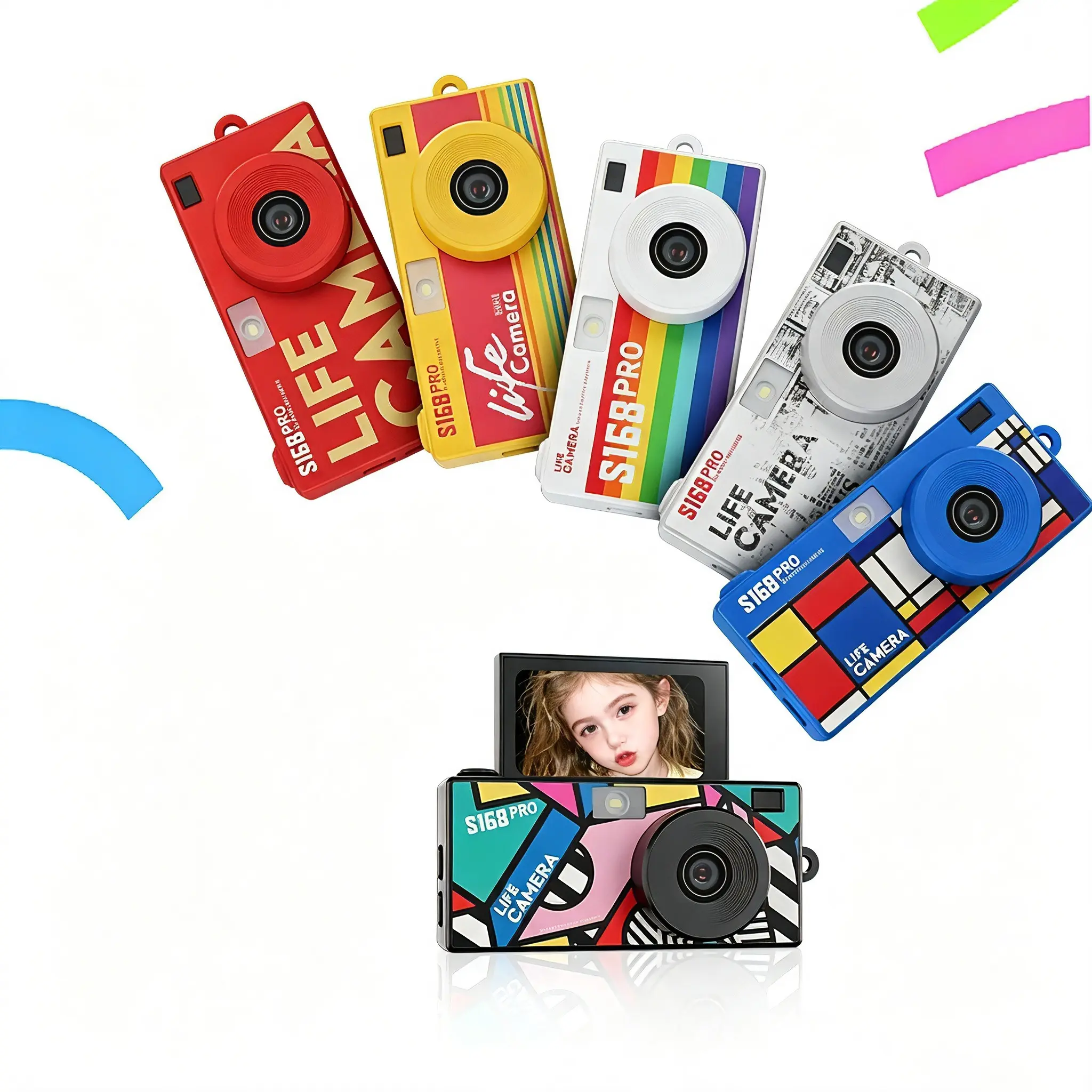 Mini Digital Camera Retro Vlog Camera, 1080P HD Vintage Style Camera with 16GB Memory Card, Pocket-Sized Portable Camera for Travel Concerts Daily Vlog, Cute Y2K Gift for Teens Kids Students