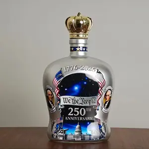 Unique 250 Year Commemorative Whiskey Decanter, Creative Glass Bottle, Great Gift Choice, Home Bar Ornament, Ideal Gift for Him