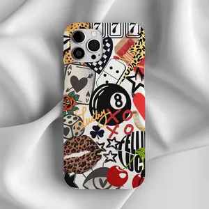 Coquette Collage 8 Ball and Cute Aesthetic Phone Case For iPhone 17 16 15 14 13 12 11 PRO Max, Samsung S24, S23 Cover, Street Style Vibe