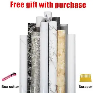 Marble Peel and Stick Wallpaper 23.62" x 197", Granite Texture Self Adhesive Removable Contact Paper, Waterproof Stain-Resistant Vinyl Film for Countertops Cabinets Furniture Walls Renters Friendly