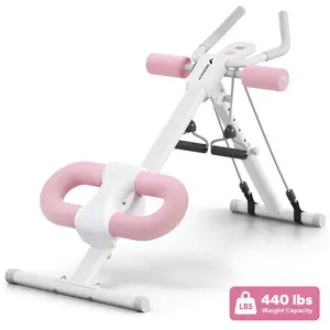 Dual Track Adjustable Ab Trainer Machine with LCD Monitor, Core & Waist Shaper at Home Gym for Women, Foldable Exercise Machine for abs, Arm, Leg, Buttocks Shaper, Workout Equipment, TikTokShopBlackFriday