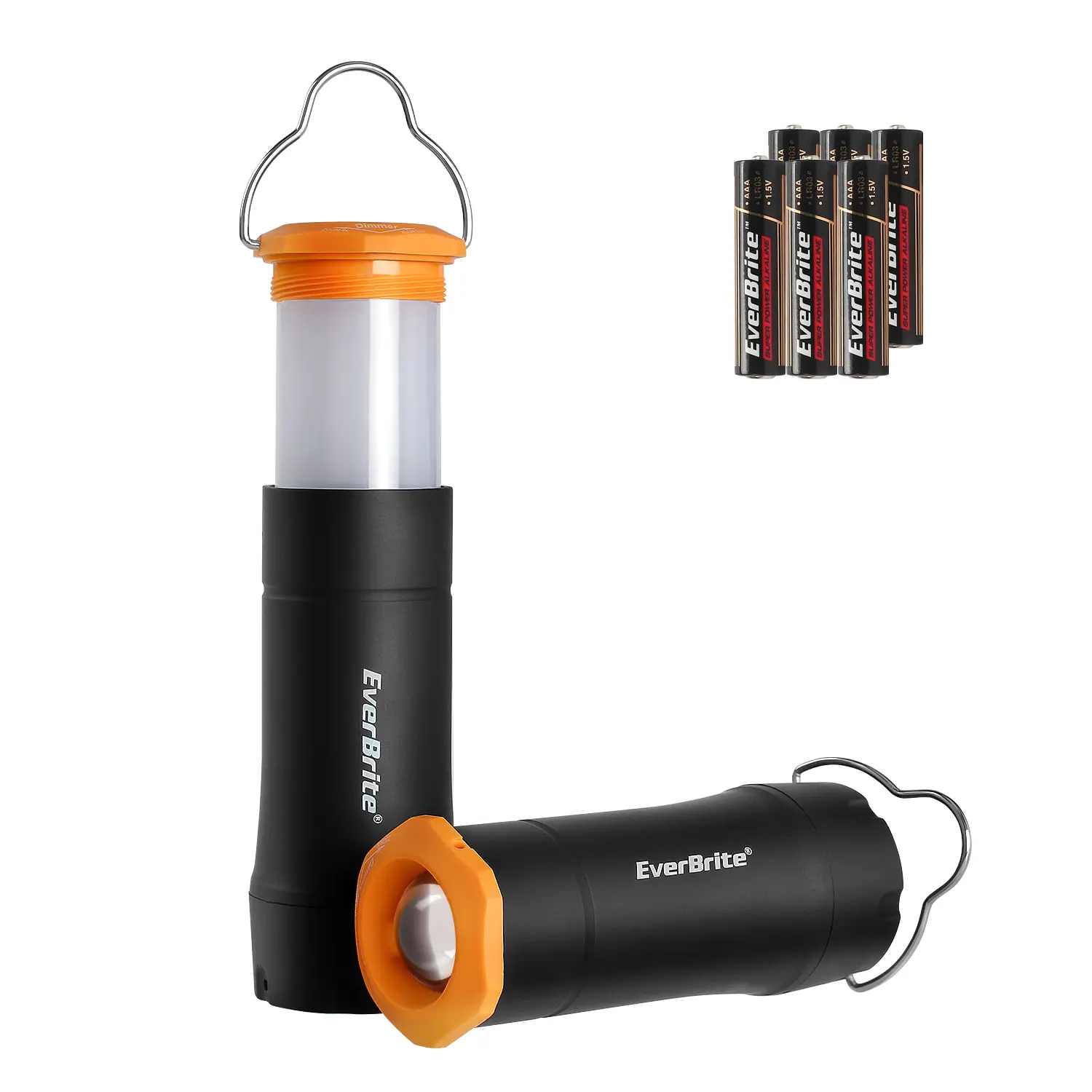 #backtoschool EverBrite 2-in-1 Mini Lanterns and Flashlights with 3 Modes, 2 Pack Portable Outdoor LED Zoomable Torches, Camping Essentials for Hurricane, Hiking, Night Walking, Emergency, Christmas Gift