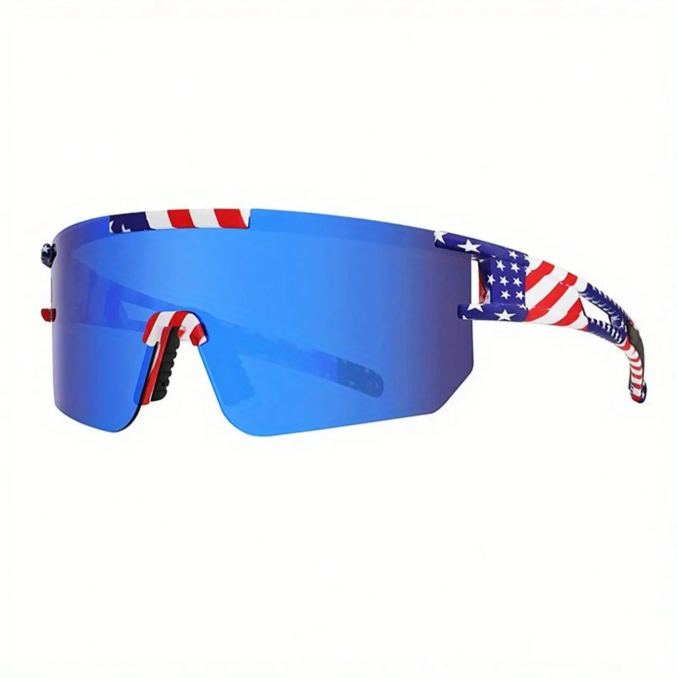 Patriotic American Flag Sports Sunglasses, Sporty Sunglasses, Ideal for Summer Adventures, Beach Days and 4th of July Parties, Eyewear