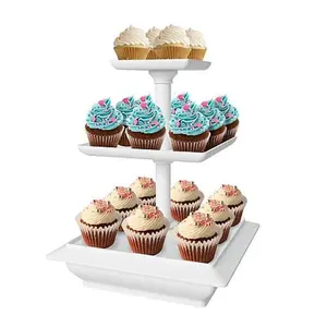 Hastings Home 3-Tier Cupcake Dessert Stand Tray