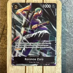 One Piece Card Roronoa Zoro Promo OP15 Dash Pack NM Foil Pre-Owned Raw Single Straw Hat Crew Character Blocker
