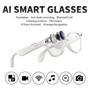 New Ai Smart Glasses, HD Photography, Video Recording, Ai Language Translation, Bluetooth-compatible Calling, Music Playback, Multi-Functional Smart Glasses