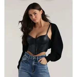 Sweet And Cozy Oversized Knit Sweater Bolero