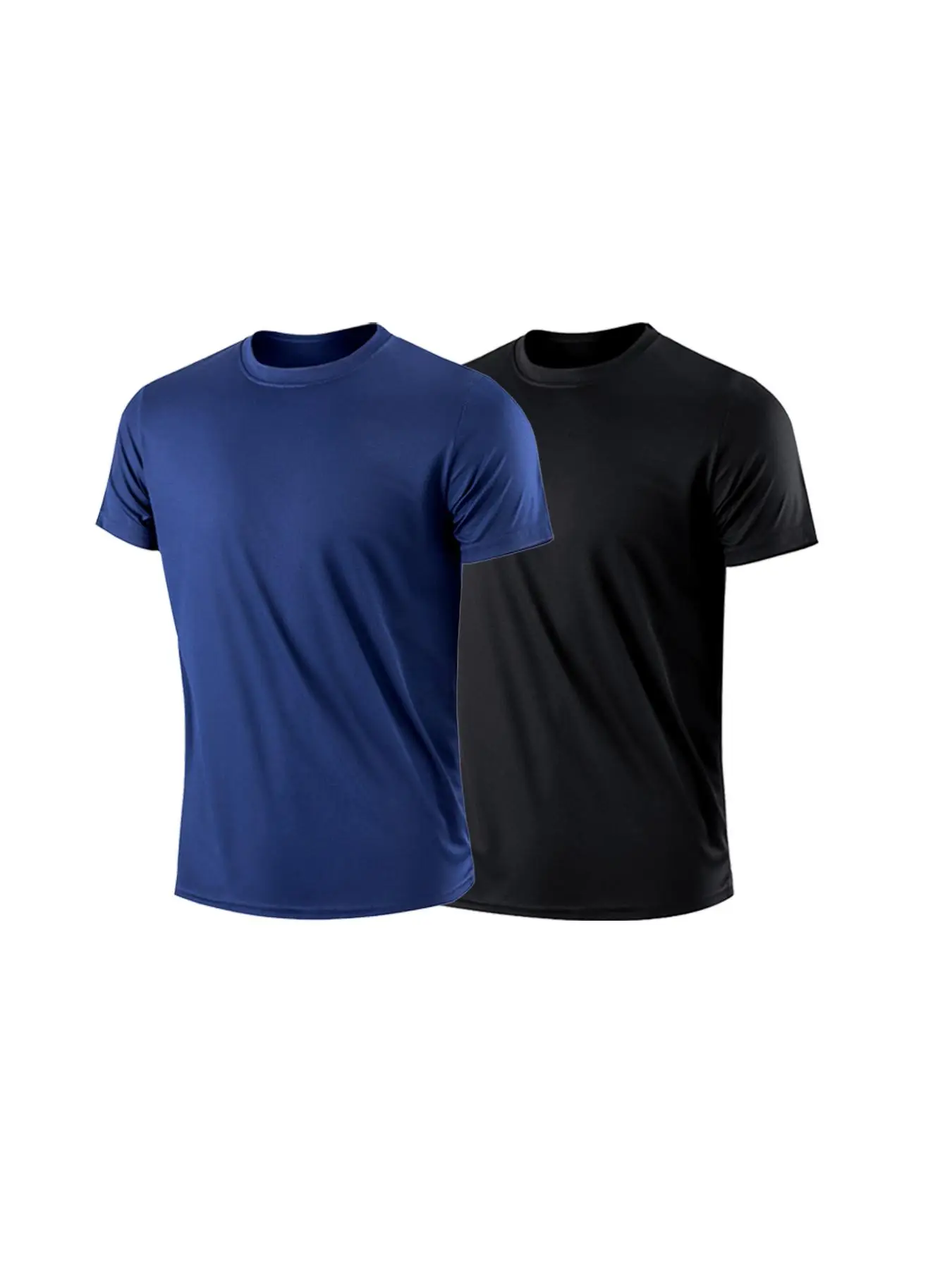 Men's 2pcs Plain Quick Dry Sports Tee, Casual Crew Neck T-Shirt for Outdoor Sports, Men Sport & Outdoor Clothing