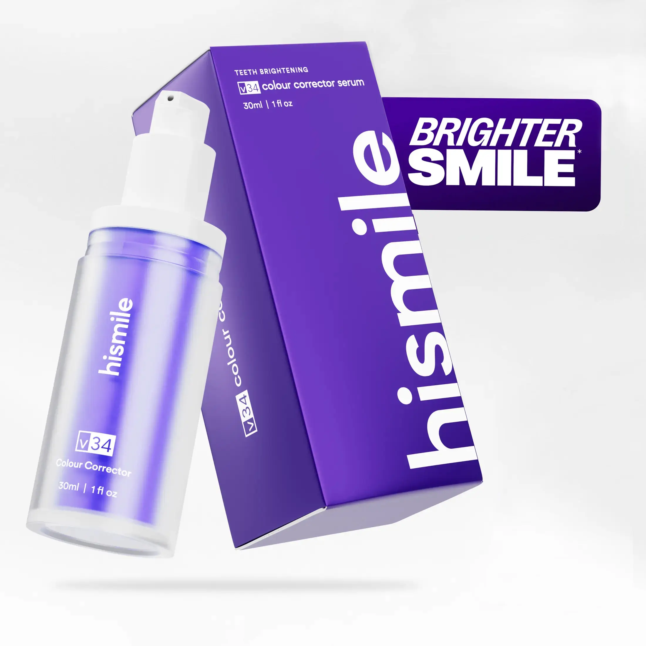 [Kim Kardashian Recommended]Hismile V34 Colour Corrector Purple Toothpaste - Tooth Stain Concealer, Temporary Brightening Booster, Colour Correcting Oral Care Product
