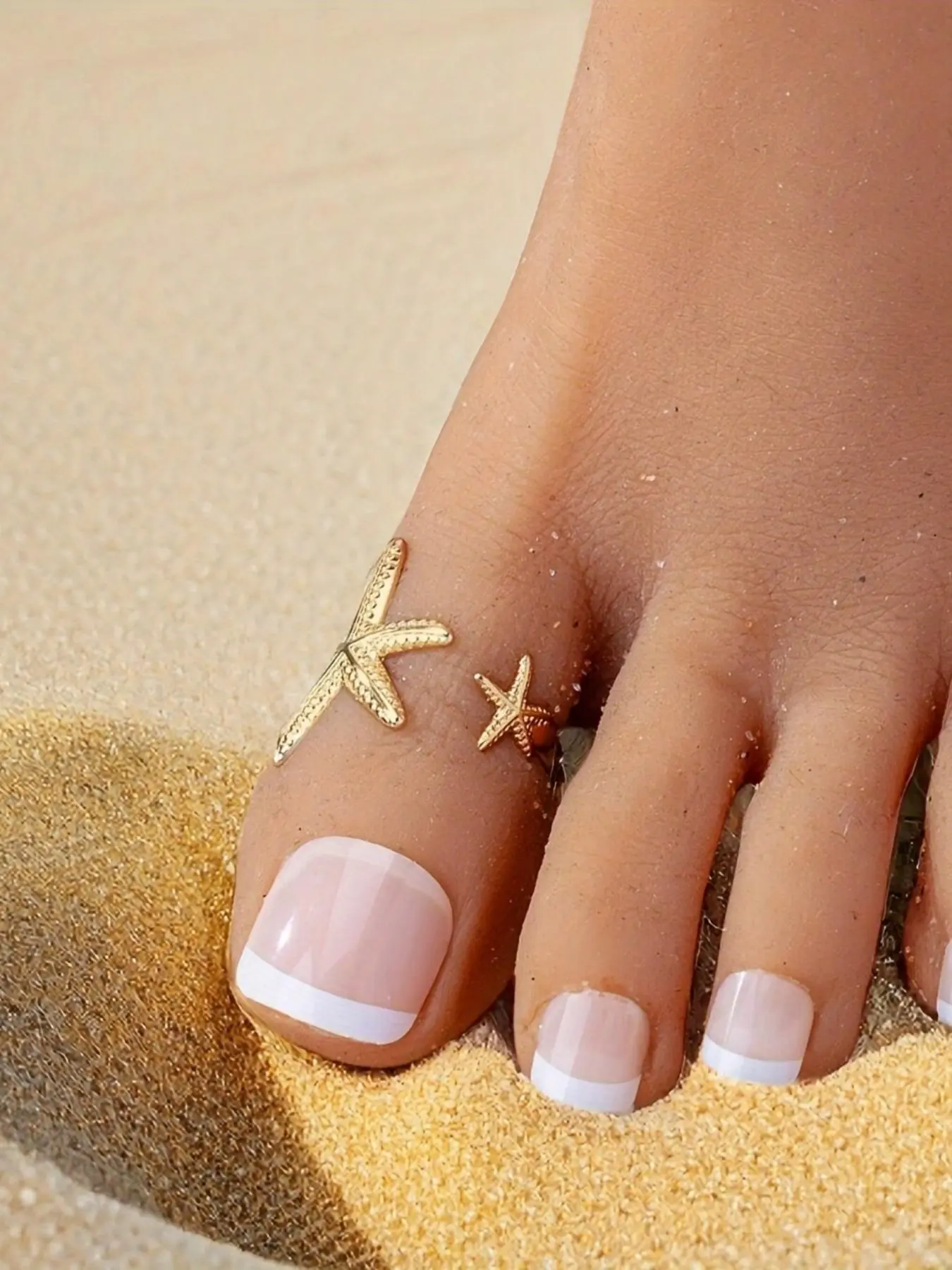 Starfish Design Toe Ring, Adjustable Band Toe Ring for Women & Girls, Fashion Jewelry for Party, Daily Decor, Trendy All-match & Exquisite Jewelry for Birthday Gift, Accessories for Women, Cute Jewelry, Chic Body Jewelry