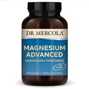 Dr. Mercola Magnesium L-Threonate, Magnesium Advanced Supplement with Magtein, 2000 mg per Serving, High Bioavailability for Cognitive Support, Memory and Brain Health, Non-GMO, Gluten Free, 90 Capsules
