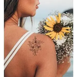 Lily Tattoo Floral Tattoo 2 Week Vegan Tattoo Semi Permenent Temporary Tattoo Flower Tattoo Bridal Tattoo Bachorette Idea Wedding Idea Art